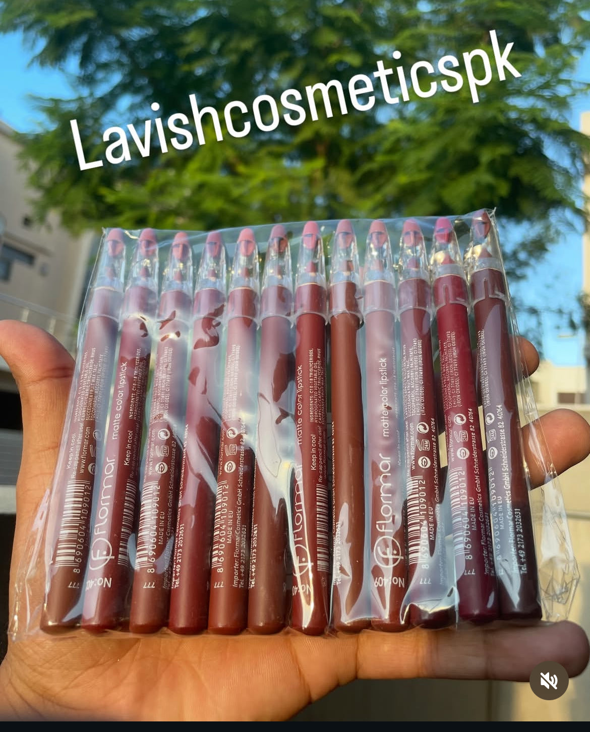 FLORMAR COLOURFUL NUDE LIP PENCILS PACK OF 12